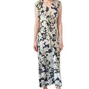 Brooks Brothers Black and White Floral Maxi Dress